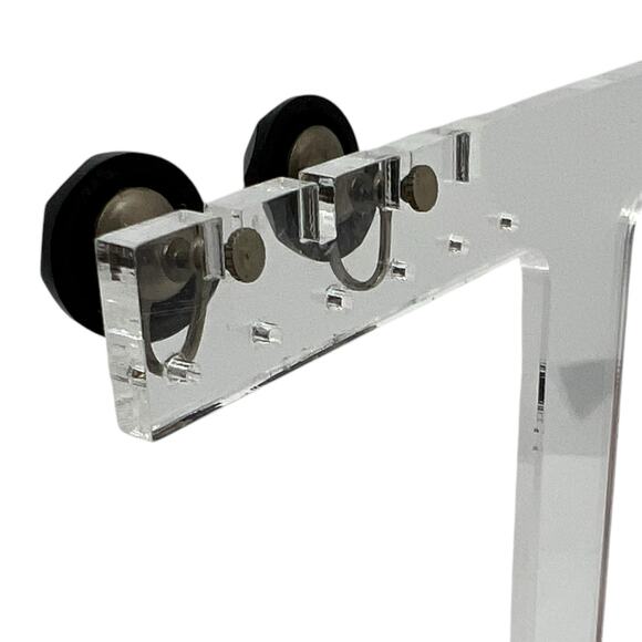 Vintage Black Faceted Glass Button Earrings Screw Back Silver Tone Mid Century - Picture 6 of 11